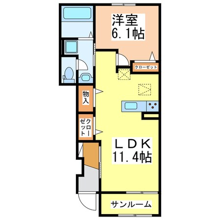 サンミッシェル　Aの物件間取画像